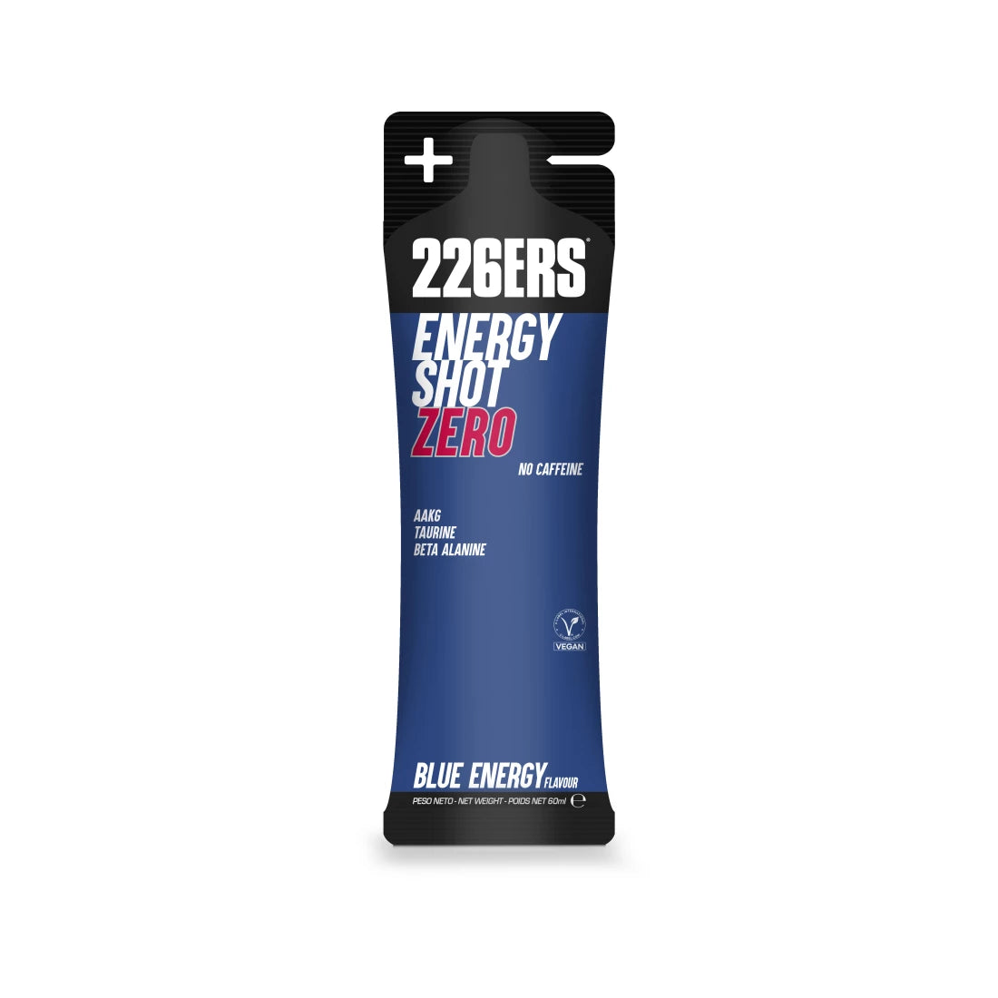 226ERS Energy Shot Stick 60ml - Blue Energy Zero Sugar Caffeine Boost | Pre-Workout, Study & Travel Energy Supplement