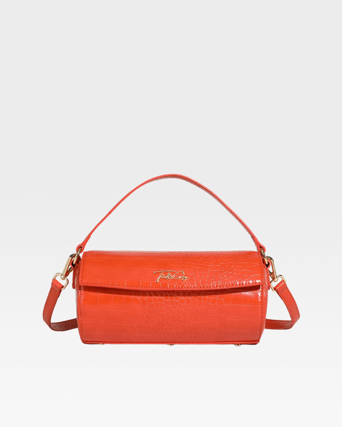 Stylish Orange Barrel Purse for Women - Trendy Crossbody Handbag with Adjustable Strap - Perfect for Travel, Shopping & Everyday Use