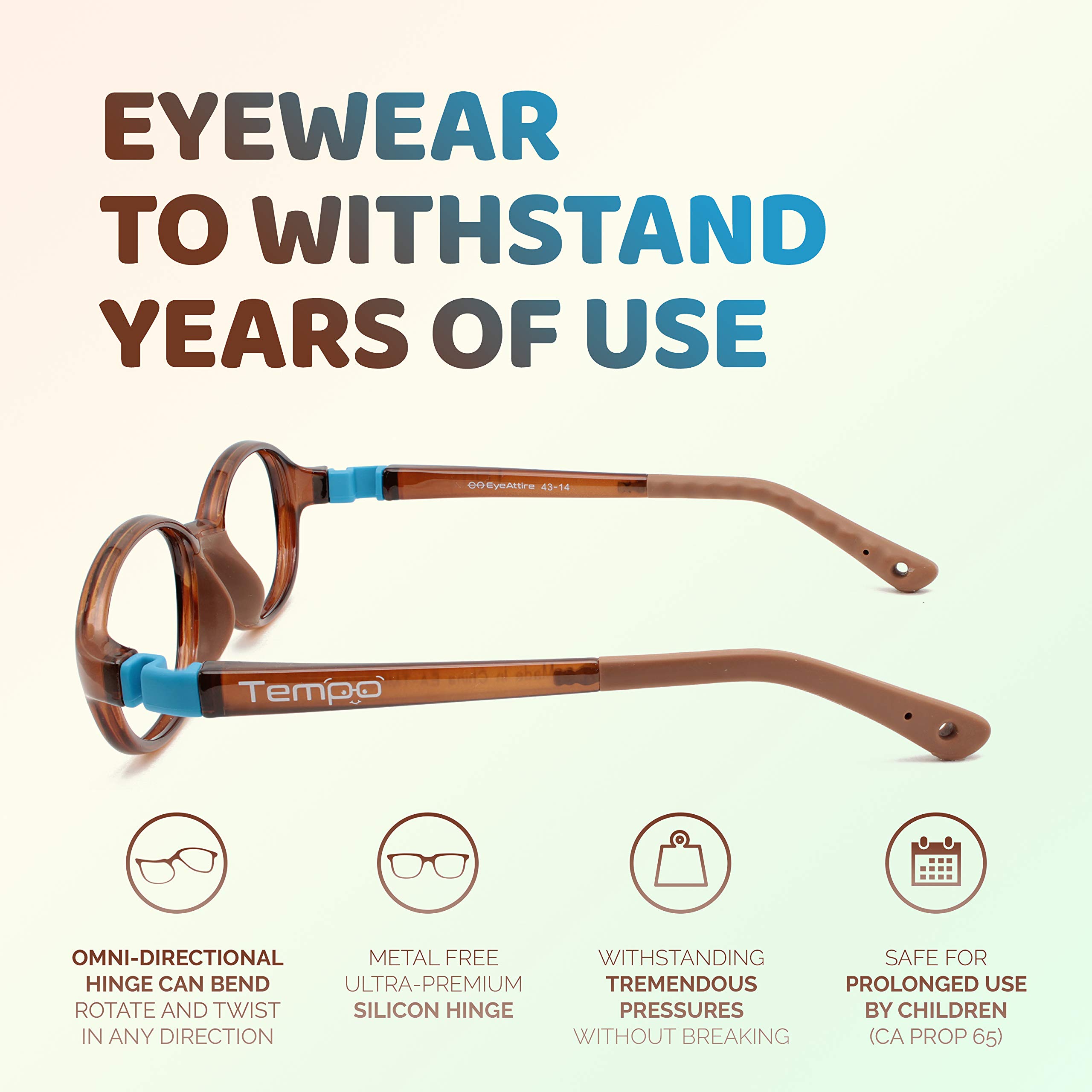 Unbreakable Kids Glasses - Flexible & Durable Children's Eyewear for Active Lifestyles - Perfect for School, Sports, and Everyday Play - Model 3005