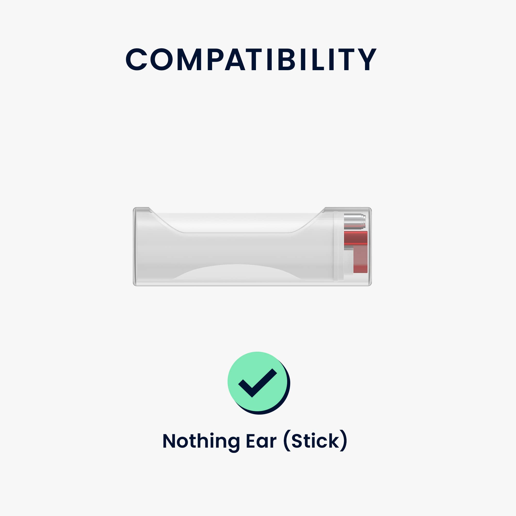 kwmobile Silicone Case Compatible with Nothing Ear (Stick) - Clear Protective Cover for Wireless Earbuds - Perfect for Gym, Travel & Daily Use