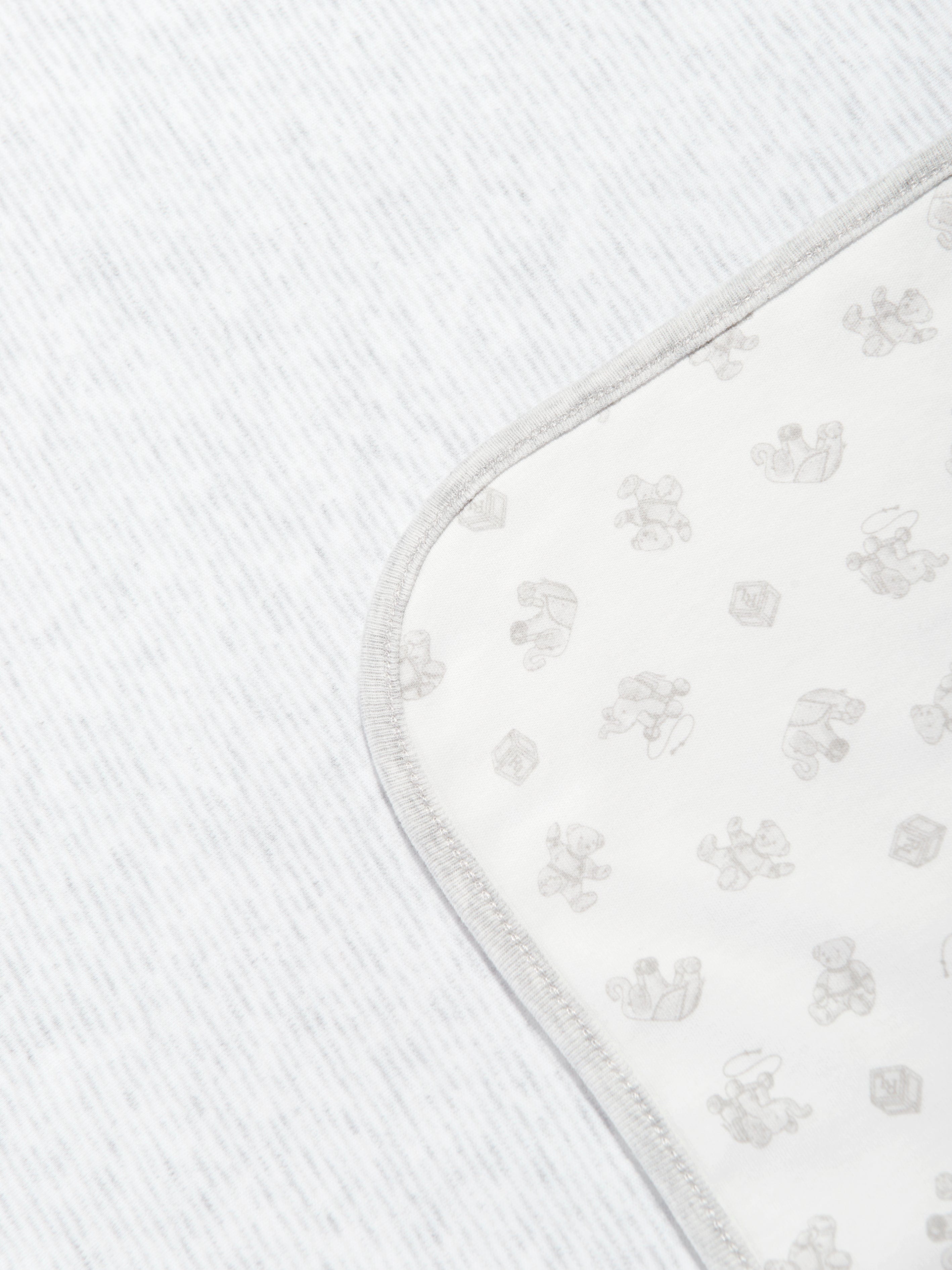 Soft White Cotton Interlock Baby Blanket for Boys - 80cm x 80cm - Perfect for Nursery, Stroller & Swaddling - Breathable & Comfortable Infant Blanket