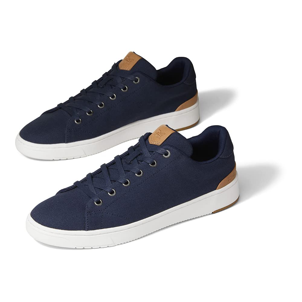TOMS Men's Travel Lite Low Lace-Up Sneakers - Lightweight Casual Walking Shoes for Men - Black | Perfect for Travel, Work & Everyday Comfort