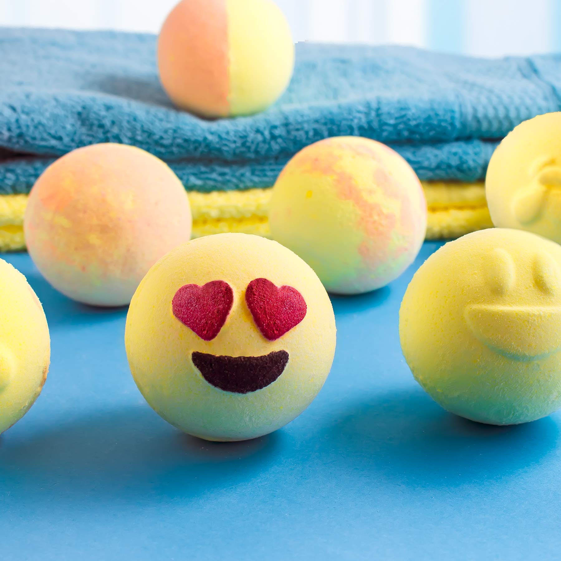 Life of the Party Emoji Bath Bomb Kit - Fun & Colorful Gift Set for Spa Night, Birthday Parties & Relaxation