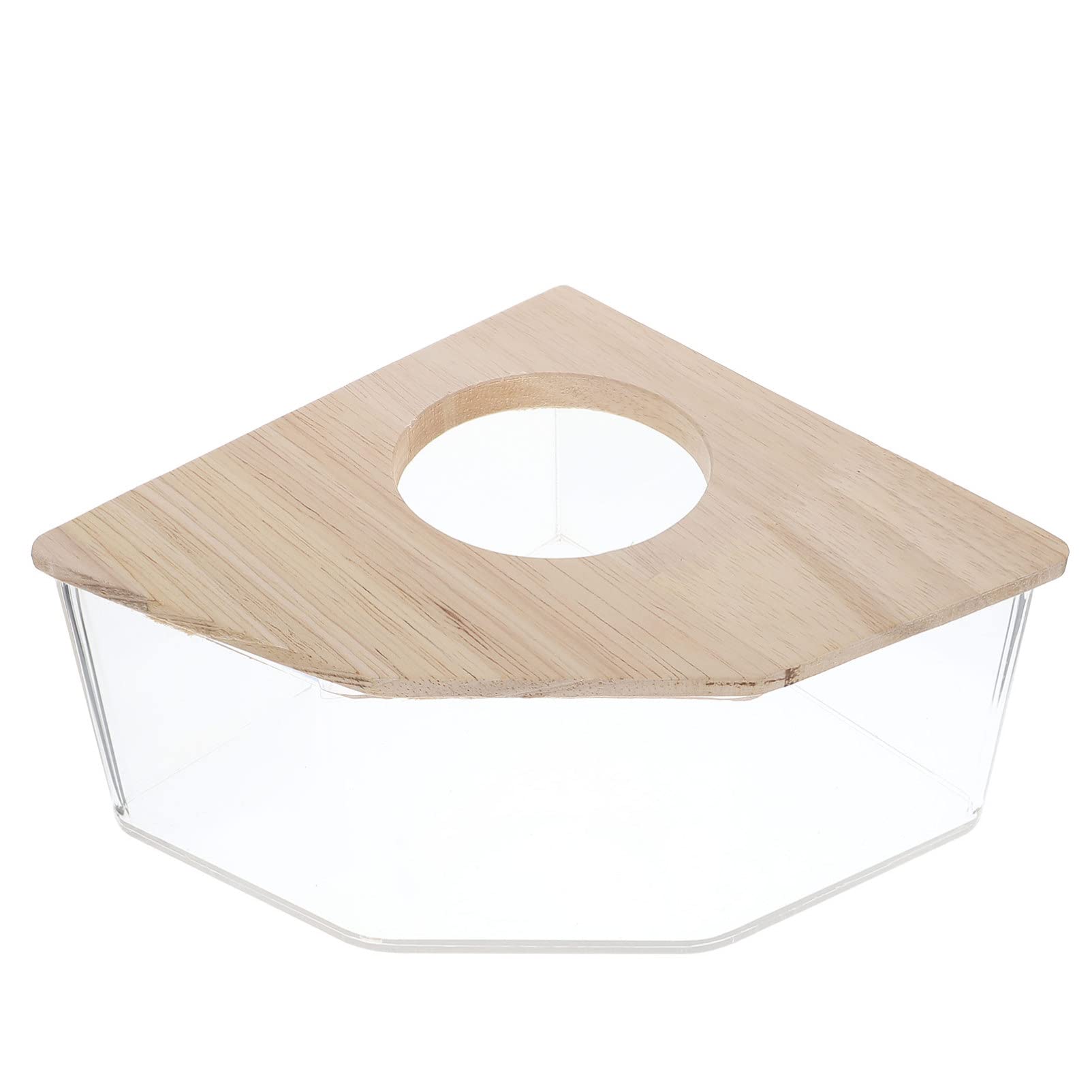 Balacoo Acrylic Hamster Toilet & Bathroom Sand Bin - Small Pet Bathing Accessories for Hamsters, Chinchillas - Durable Toy Container & Bathtub for Cage - Perfect for Small Animal Hygiene and Playtime