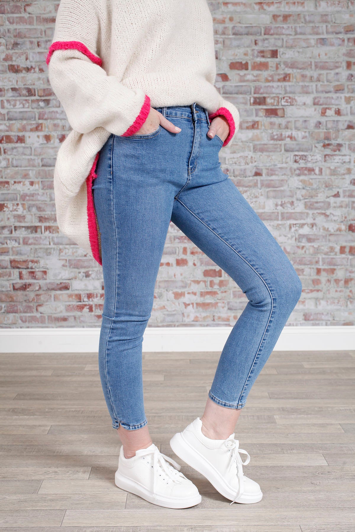 Sofia Crown Women's High Waist Denim Jeans - Stretch Skinny Jeans for Women, Comfortable & Fashionable - Perfect for Casual Wear, Office & Night Out