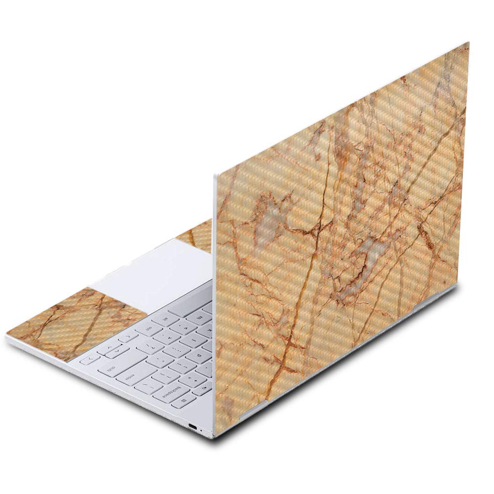 Premium Carbon Fiber Skin for Google Pixelbook - Amber Marble Design | Protective & Durable Textured Cover | Easy to Apply & Remove | Made in USA | Perfect for Work, Travel & Style Protection
