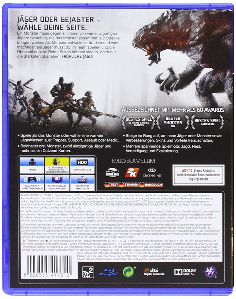 Evolve - PlayStation 4 Game | Multiplayer Online Shooter | Perfect for Gaming Parties & Competitive Play