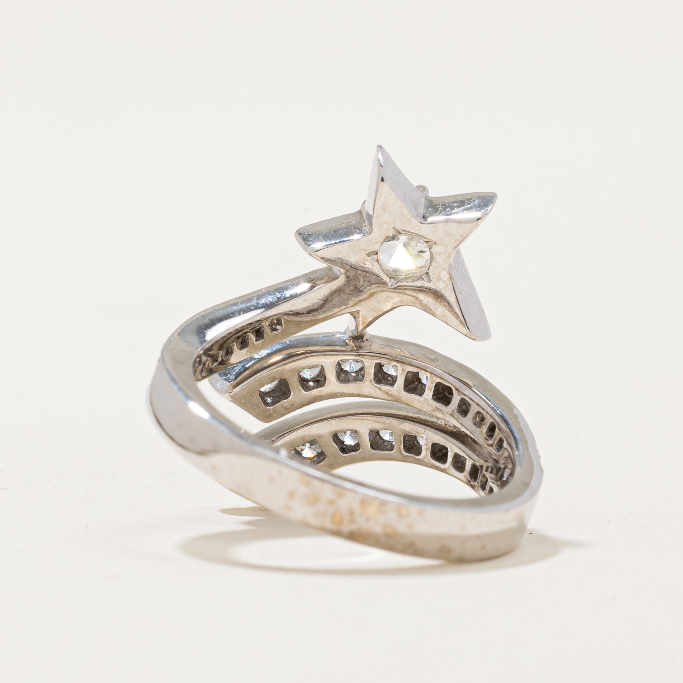 0.62ctw Diamond Shooting Star Ring - Size 3.5 | Elegant Stackable Jewelry for Women | Perfect for Anniversary, Birthday & Valentine's Day Gifts