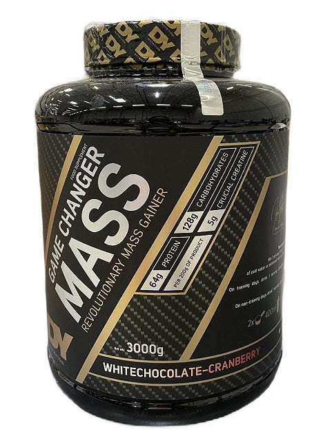 Dorian Yates Game Changer Mass White Chocolate Cranberry Protein Powder 3000g - Muscle Building Weight Gainer for Bodybuilding & Post-Workout Recovery | Perfect for Gym Enthusiasts & Athletes