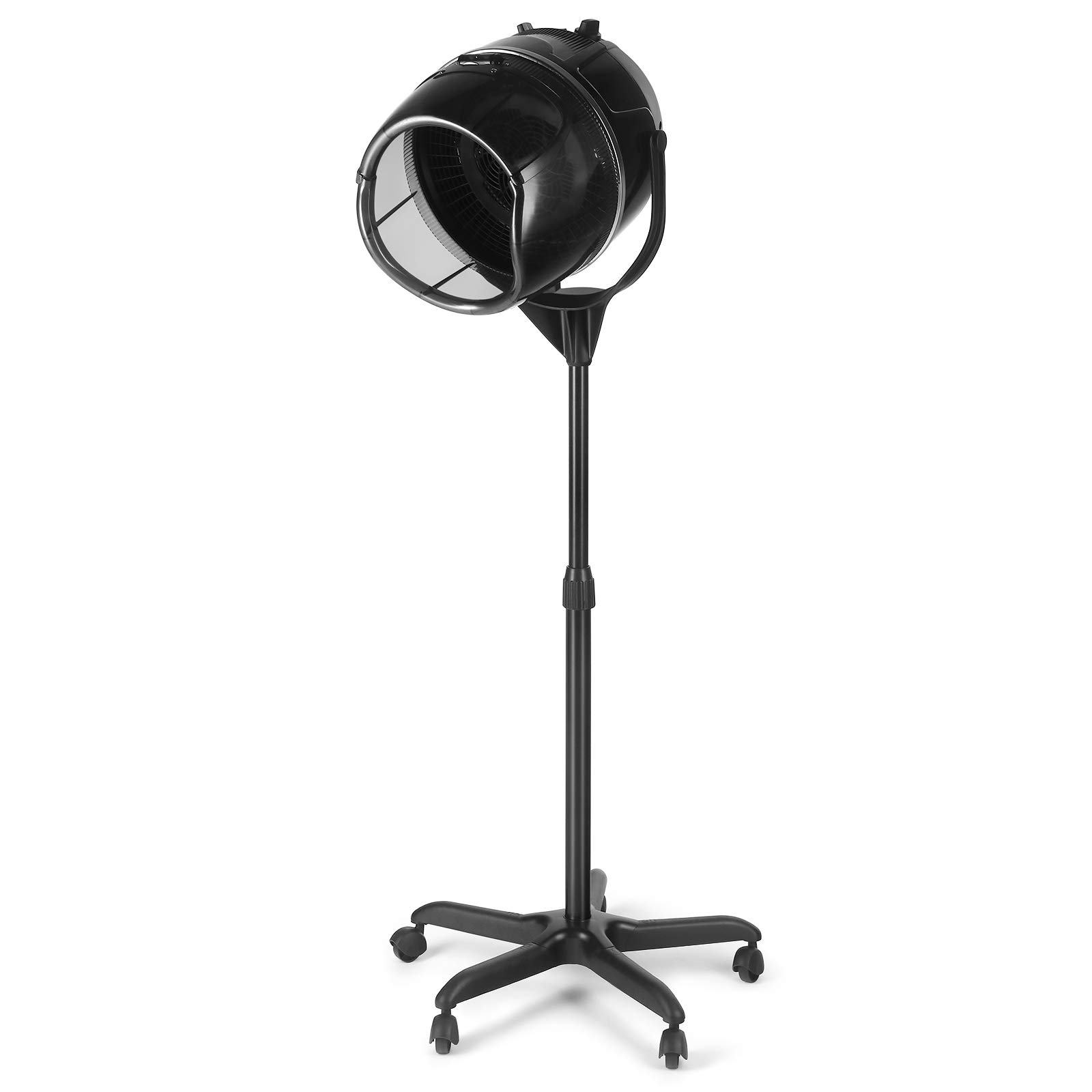 Professional Adjustable Hooded Floor Hair Dryer with Timer & Wheels - Microdermabrasion Salon Equipment for Hair Styling & Beauty Treatments