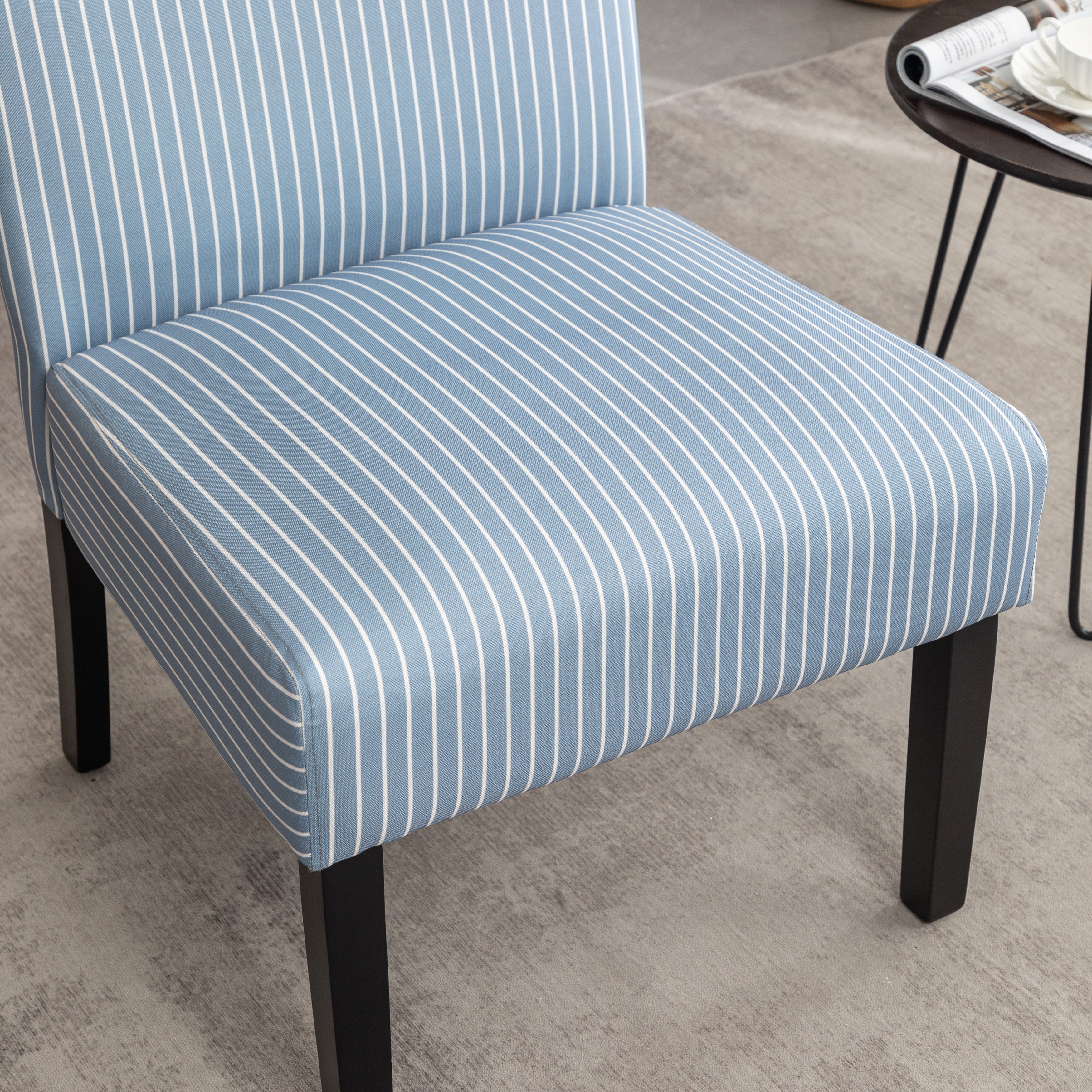Roundhill Furniture Botticelli Fabric Armless Contemporary Accent Chair - Modern Living Room Seating for Home Office, Lounge & Reading Nook
