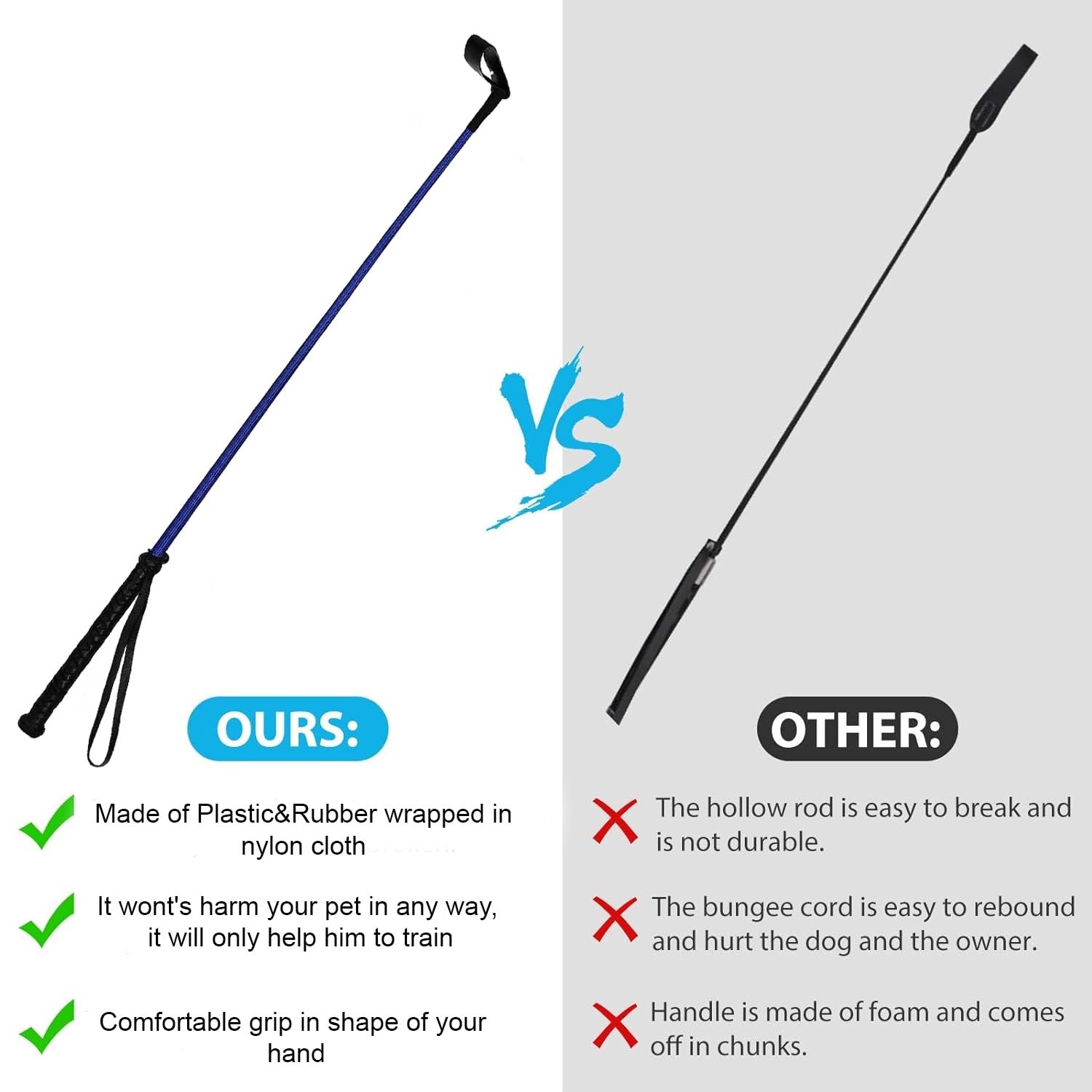 D&C PAWS Dog Training Stick - Adjustable Walking Stick for Hunting & Obedience Training, Multi-Color (Perfect for Outdoor Adventures & Professional Dog Training)