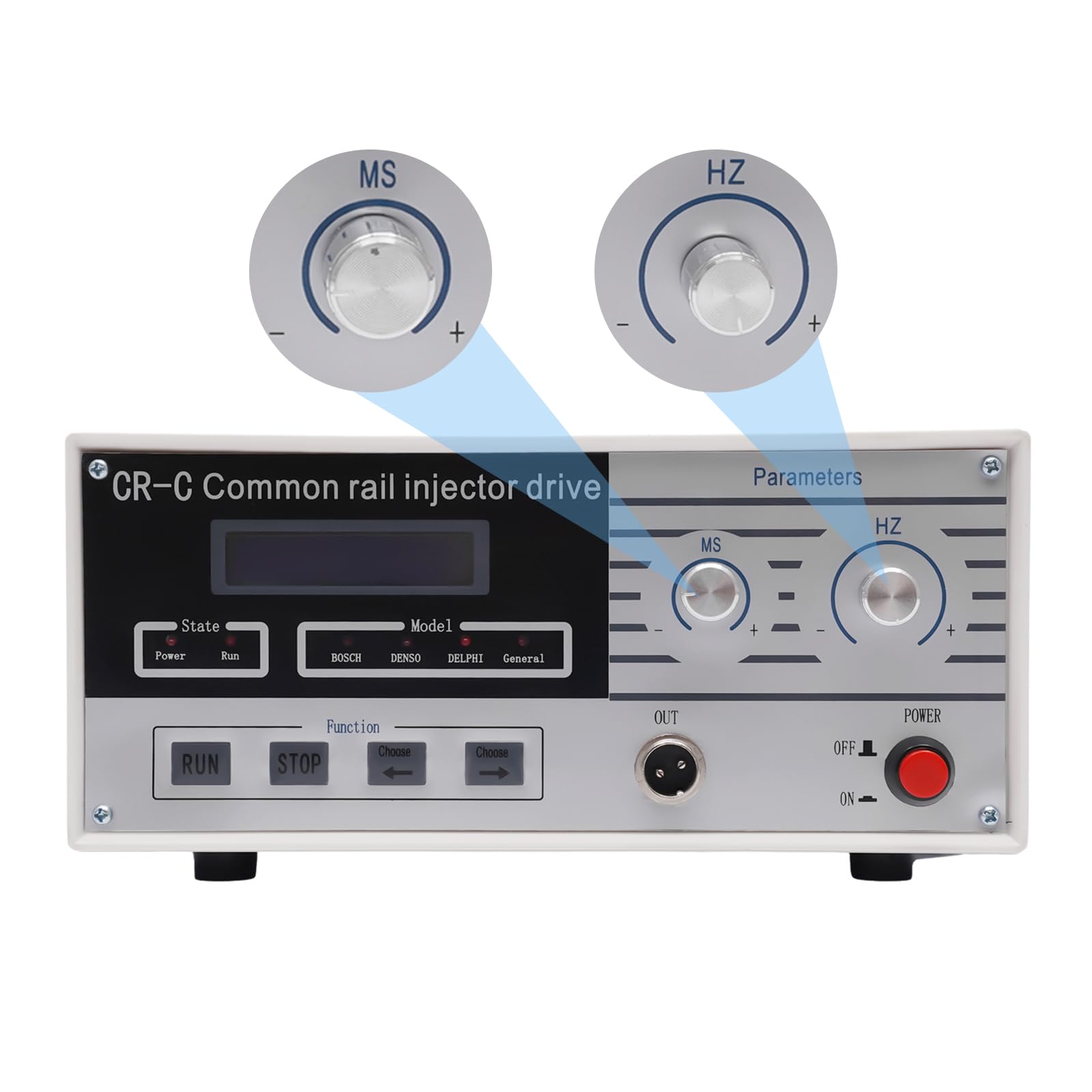 CR-C Common Rail Injector Tester Kit - 600 Bar 8000PSI Multifunctional Diesel Injector Testing Machine with S60H Fuel Nozzle for 6190/6200/6170 Diesel Engines (US Stock) - Professional Diesel Repair Shop & Mechanic Diagnostic Tool