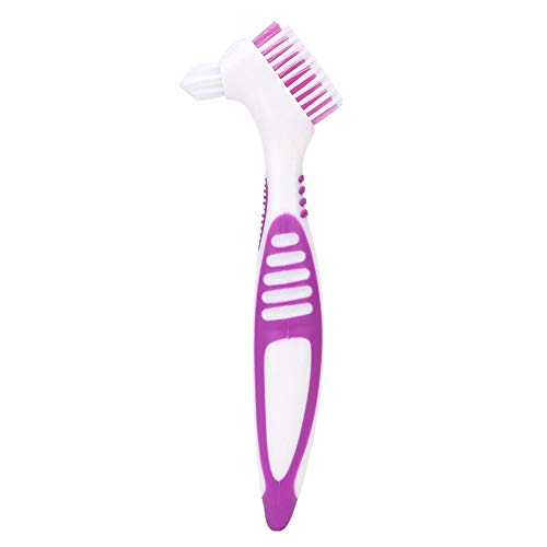 2-Pack Denture Cleaning Brushes - Double-Sided Toothbrush for Dentures & Retainers - Effectively Removes Plaque & Stains - Perfect for Daily Oral Care & Dental Hygiene at Home or Travel