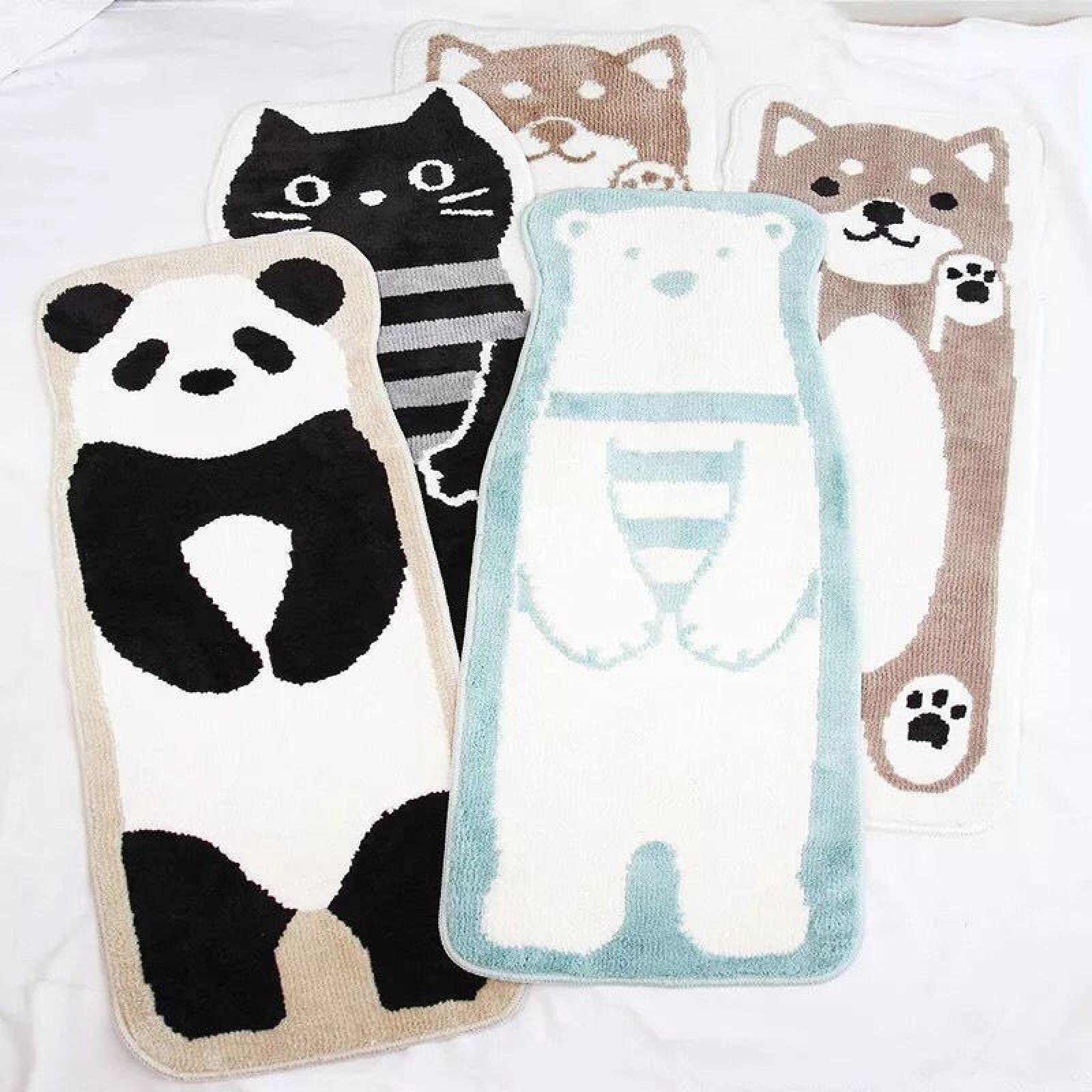 **Soft Panda Area Rugs - Non-Slip Berber Fleece Bedside Rug for Bedroom, Cute Cartoon Carpet for Girls' Living Room - Perfect for Kids' Playroom, Nursery, or Cozy Home Decor**