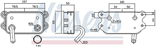 Nissens 90580 Engine Oil Cooler - High Performance Cooling for Cars, Trucks & SUVs - Perfect for High-Temperature Driving & Heavy-Duty Use