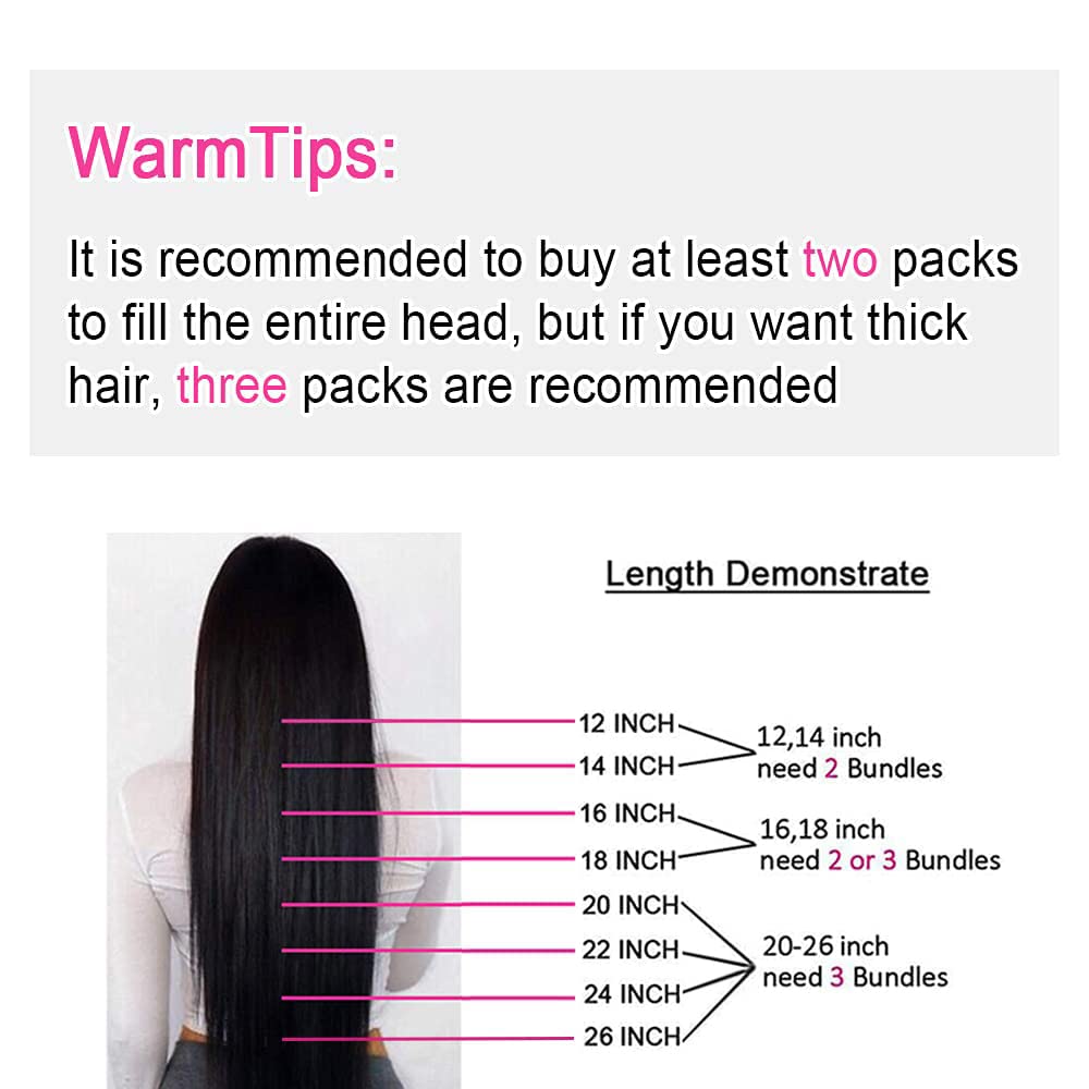 100% Unprocessed Brazilian Virgin Human Hair Clip-in Extensions for Black Women - 8-Piece Set with 18 Clips, 12 Inch Straight Natural Black Hair (120g) - Perfect for Daily Styling, Special Occasions & Protective Hairstyles