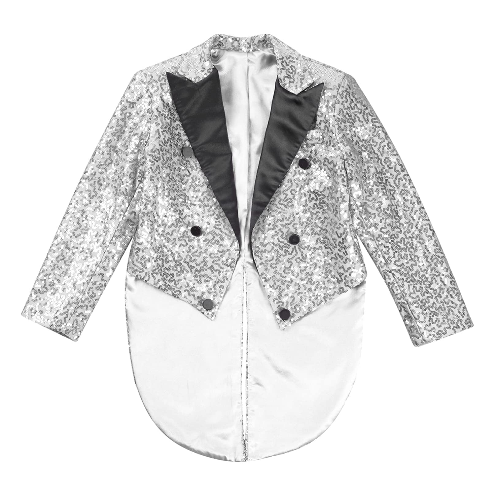 Kids Tuxedo Jacket with Sequin Blazer for Wedding & Party