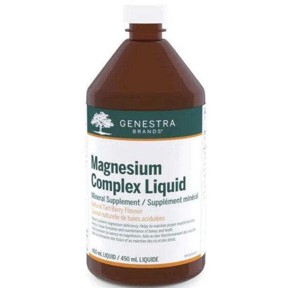 Genestra Magnesium Complex Liquid Supplement - Natural Tart Berry Flavor 450ml | Supports Muscle Relaxation, Sleep & Stress Relief | Vegan & Gluten-Free Formula for Active Lifestyles
