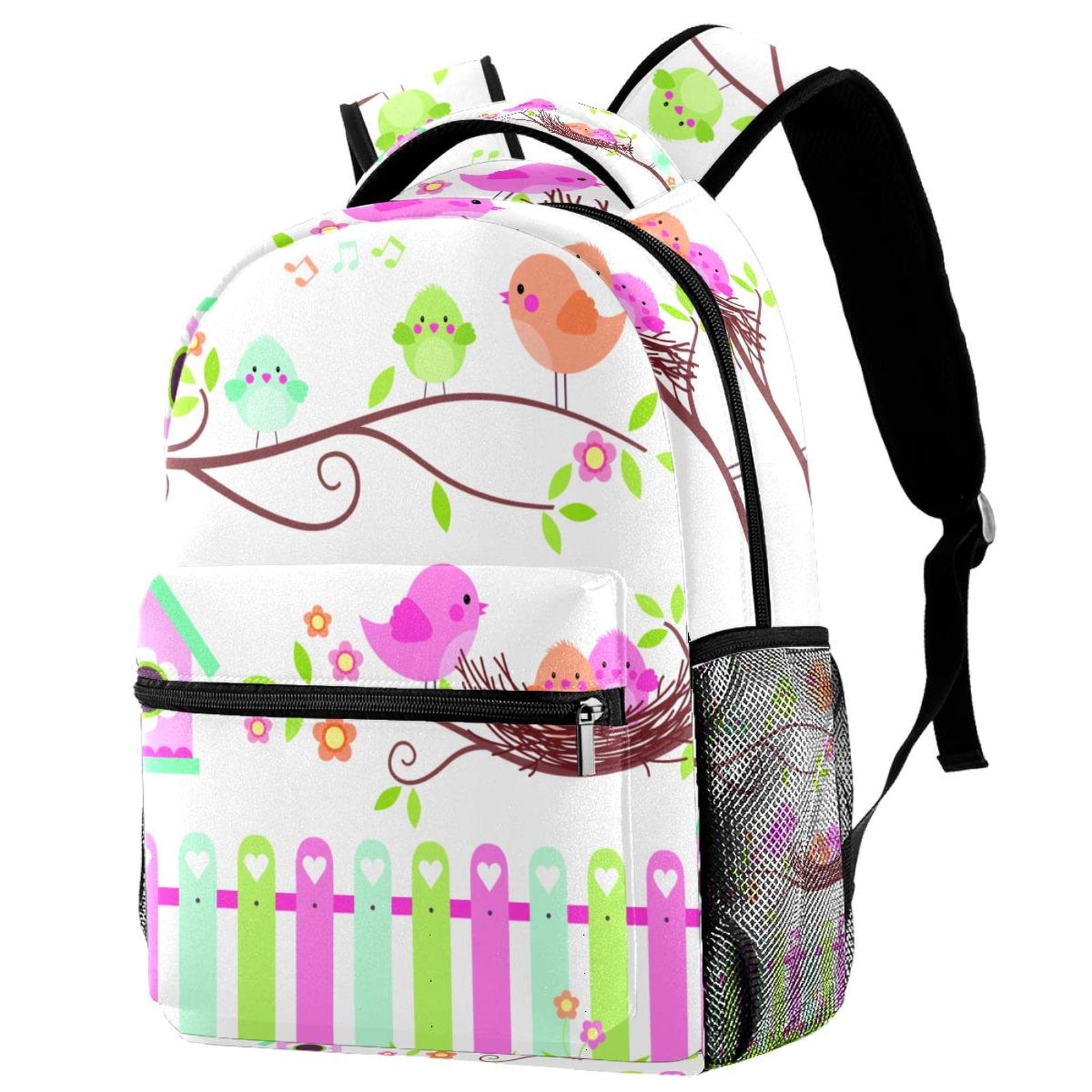 Stylish Bird Leaf Nest Backpack - Durable College Bookbag & Travel Rucksack for School, Work & Business Trips (11.5x8x16 inches) - Perfect for Commuting, Campus Life & Weekend Getaways