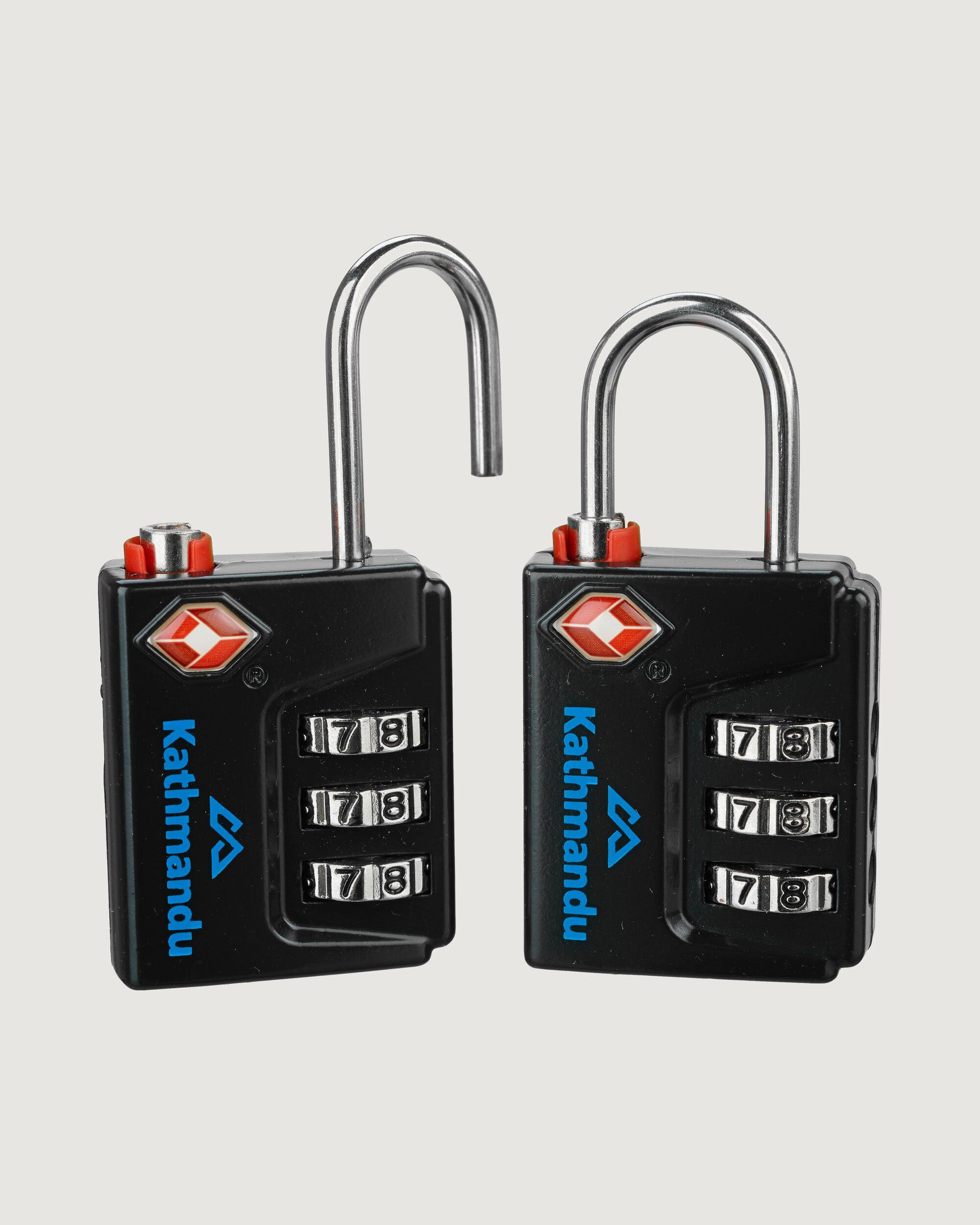 TSA Approved 3-Dial Combination Padlock - Secure Black & Blue Luggage Lock for Travel, Backpacks & Gym Bags