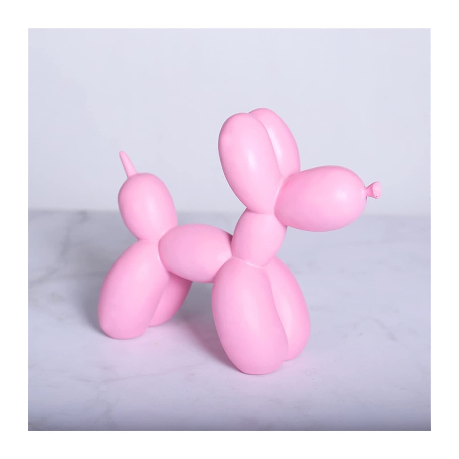 Nordic Creative Balloon Dog Resin Statue - Pink Cute Animal Desktop Ornament for Home Decor, Living Room, Bedroom & TV Cabinet - Perfect Gift & Party Decoration