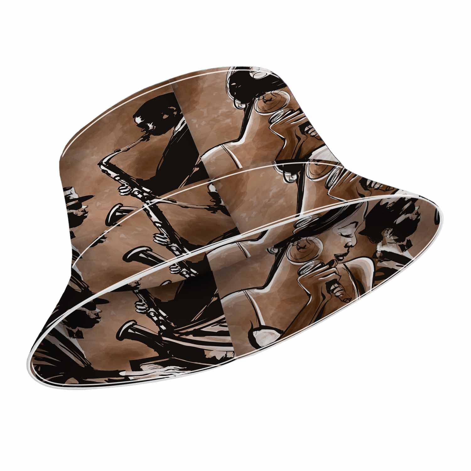 WONDERTIFY Cat and Fish Bucket Hat for Women & Men - Cute Animal Print Summer Sun Hat for Beach, Fishing, Outdoor Adventures