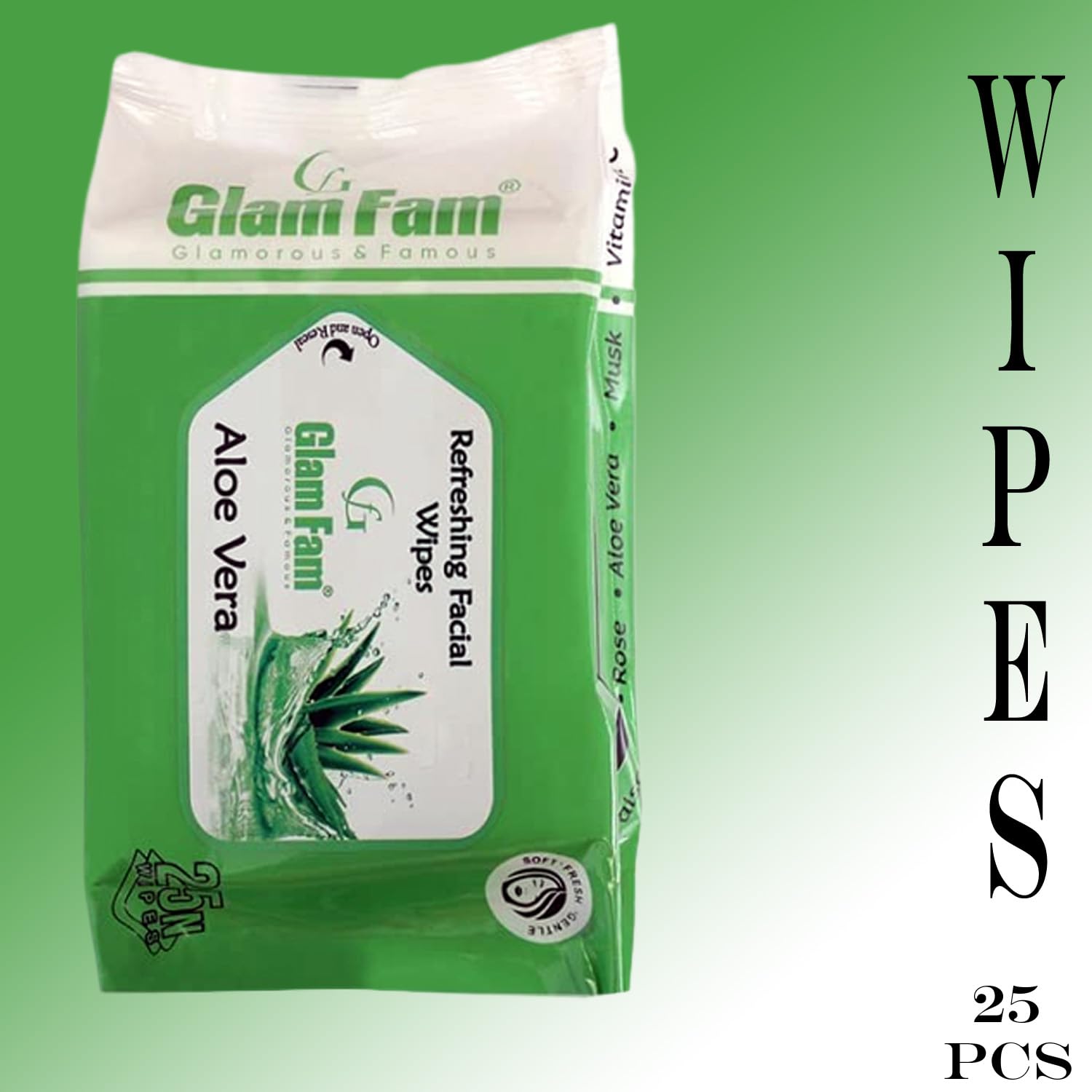 GLAMFAM Dual Tone Nail Polish Remover & Refreshing Facial Cleansing Wipes Set of 2 (Blue) - Daily Beauty Essentials for Manicure & Skincare Routine