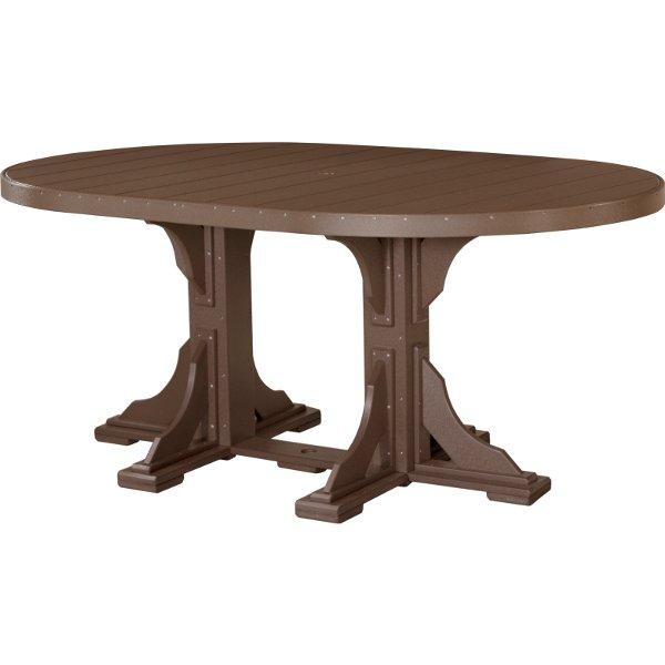 Poly 4ft x 6ft Oval Bar Height Table - Durable Outdoor & Indoor Dining Table for Patio, Restaurant, or Event Venue