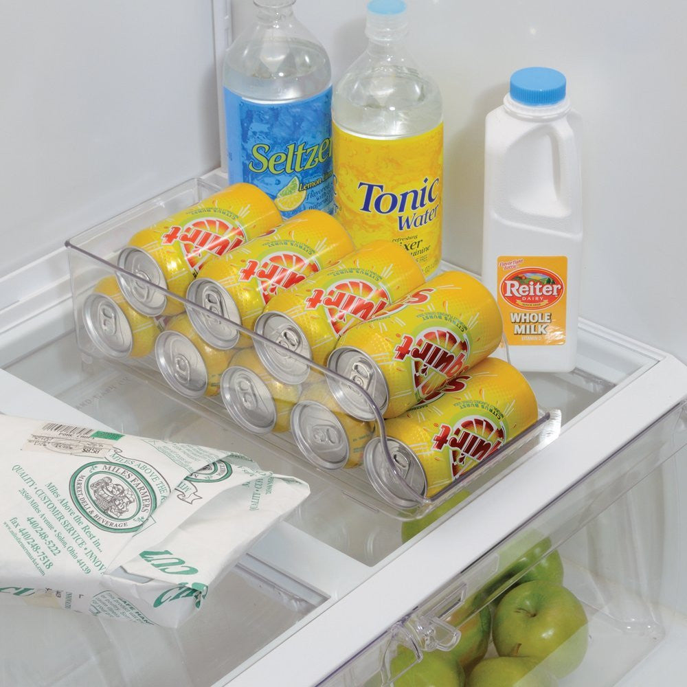 FRIDGE BINZ Can Organizer - Stackable Refrigerator Can Storage for Soda, Beer & Beverages - Perfect for Kitchen, Pantry & Garage Organization