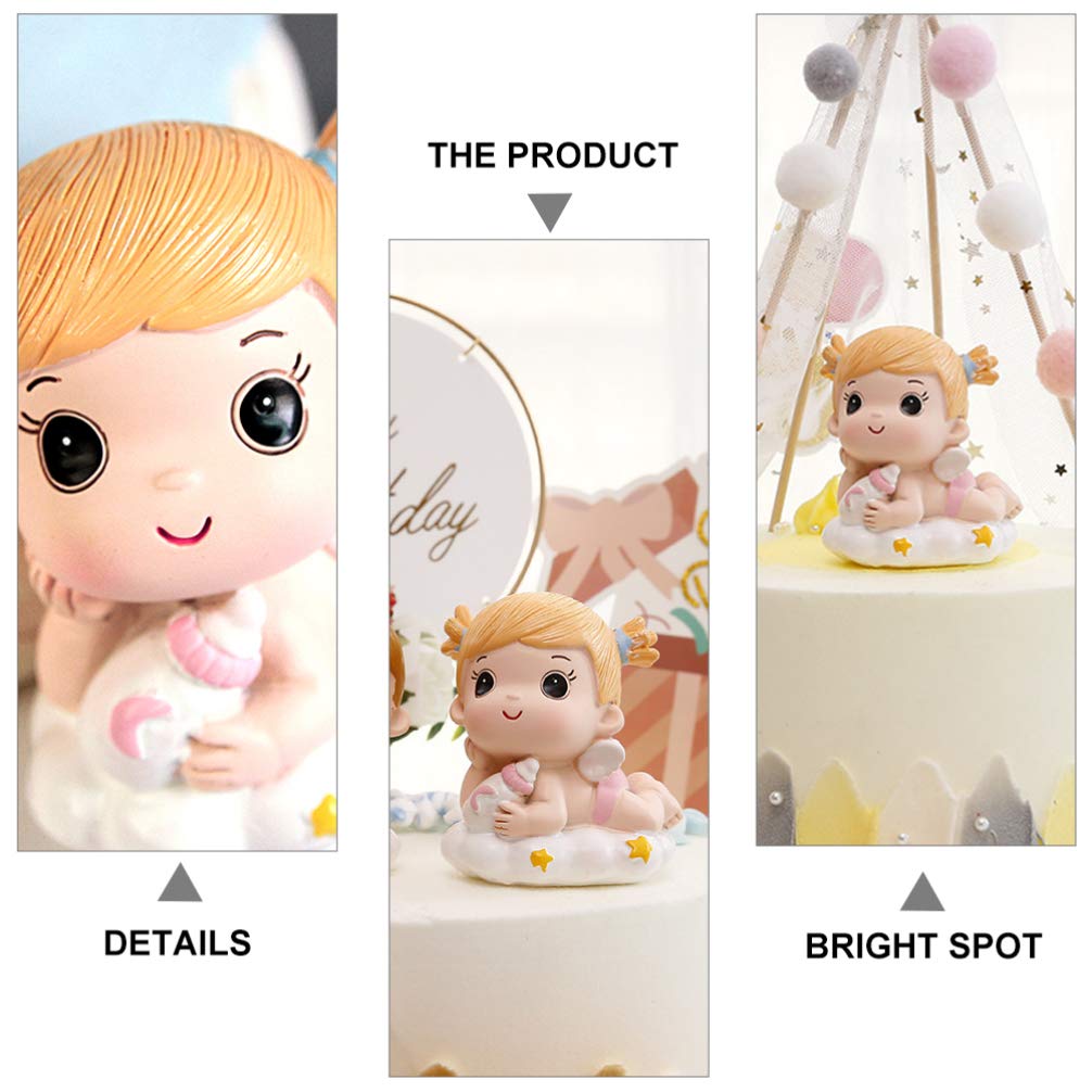 Resin Cake Topper - Elegant Girl Figure for Birthday Cakes, Wedding Desserts & Party Decorations | Perfect for Desktop Display, Home Decor & Special Occasions