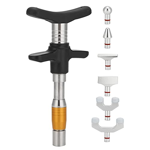ANGGREK Chiropractic Adjustment Tool - 6 Massage Heads Manual Spinal Massager for Back Pain Relief & Spine Therapy - Portable Chiropractor Device for Home/Office Use (Gold)