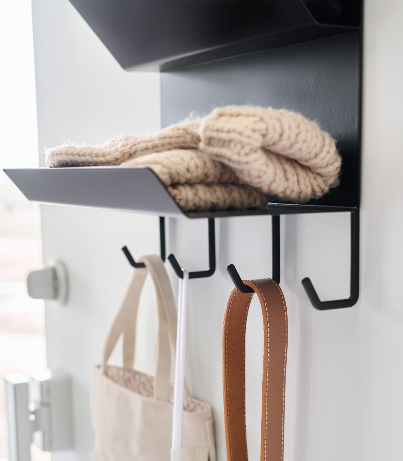 Magnetic Entryway Rack - Heavy Duty Steel Wall Mounted Organizer for Keys, Hats & Coats | Perfect for Home, Office & Entryway Organization