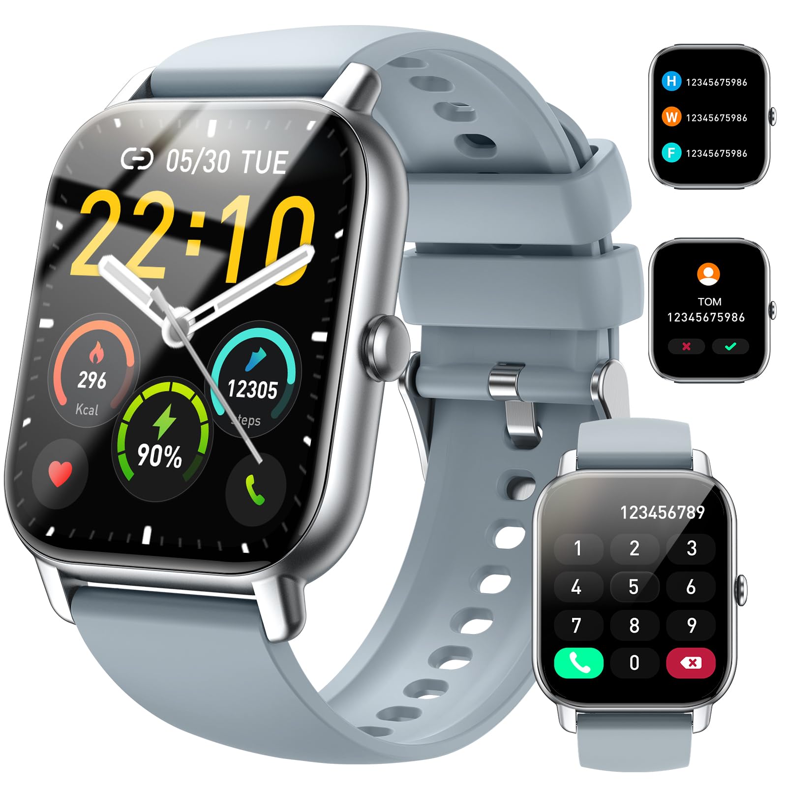Smart Watch for Women - Fitness Tracker with Heart Rate & Sleep Monitor, IP68 Waterproof for Android/iOS - Perfect for Workouts & Daily Use