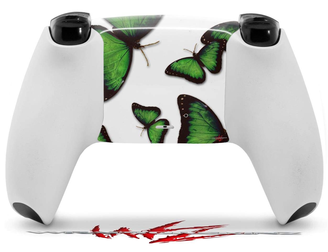 PS5 DualSense Controller Skin Wrap - Butterflies Green for Gaming Protection