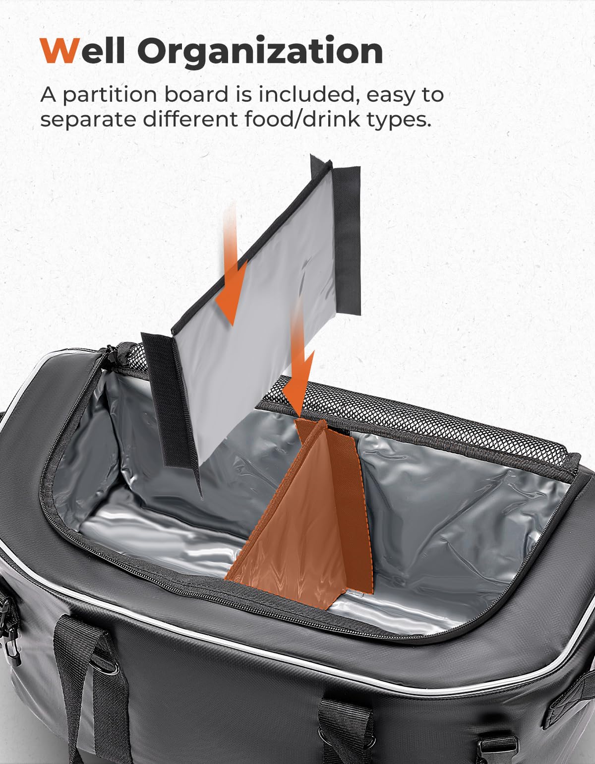 KEMIMOTO 20L ATV UTV Leakproof Ice Cooler Bag - Insulated Thermal Cooler for Camping, Hunting & Off-Roading - Keeps Cold 48 Hours - Fits UTV RZR XP 1000/4, Pro XP & Zforce 950 ATV - Waterproof PVC Under-Seat Storage Cooler for Outdoor Adventures