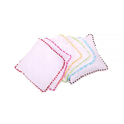 50pcs Sublimation Pillow Covers - Blank Heat Transfer Cushion Cases with Dot Edge Design for DIY Customization | Perfect for Home Decor, Gifts, and Photo Printing Projects