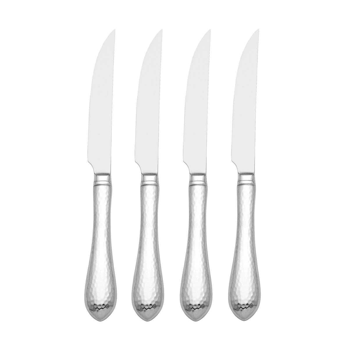 Premium Hammered Antique Steak Knife Set - 4 Piece Rustic Cutlery for Steak Lovers | Perfect for Dinner Parties, BBQ, and Fine Dining Experience