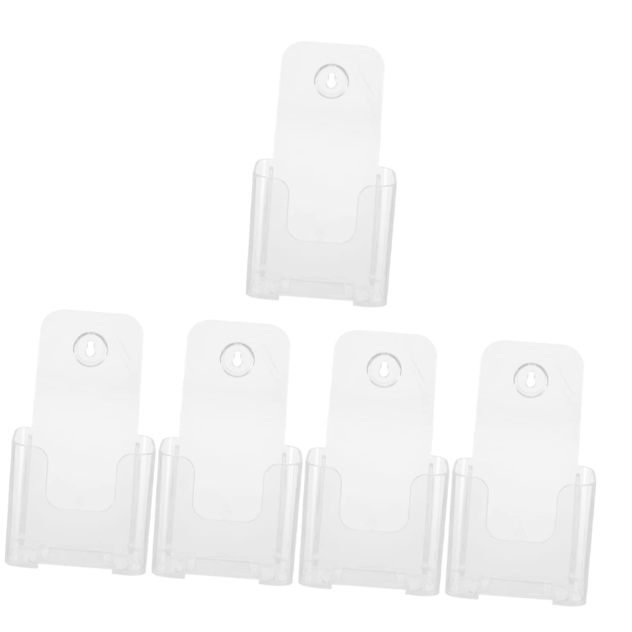 LALAFINA 5-Piece Clear Acrylic Wall & Desktop Flyer Display Holder Set - Brochure Stand, File Cabinet Frame, Paper Organizer for Office, Restaurant, Retail Store & Home Organization