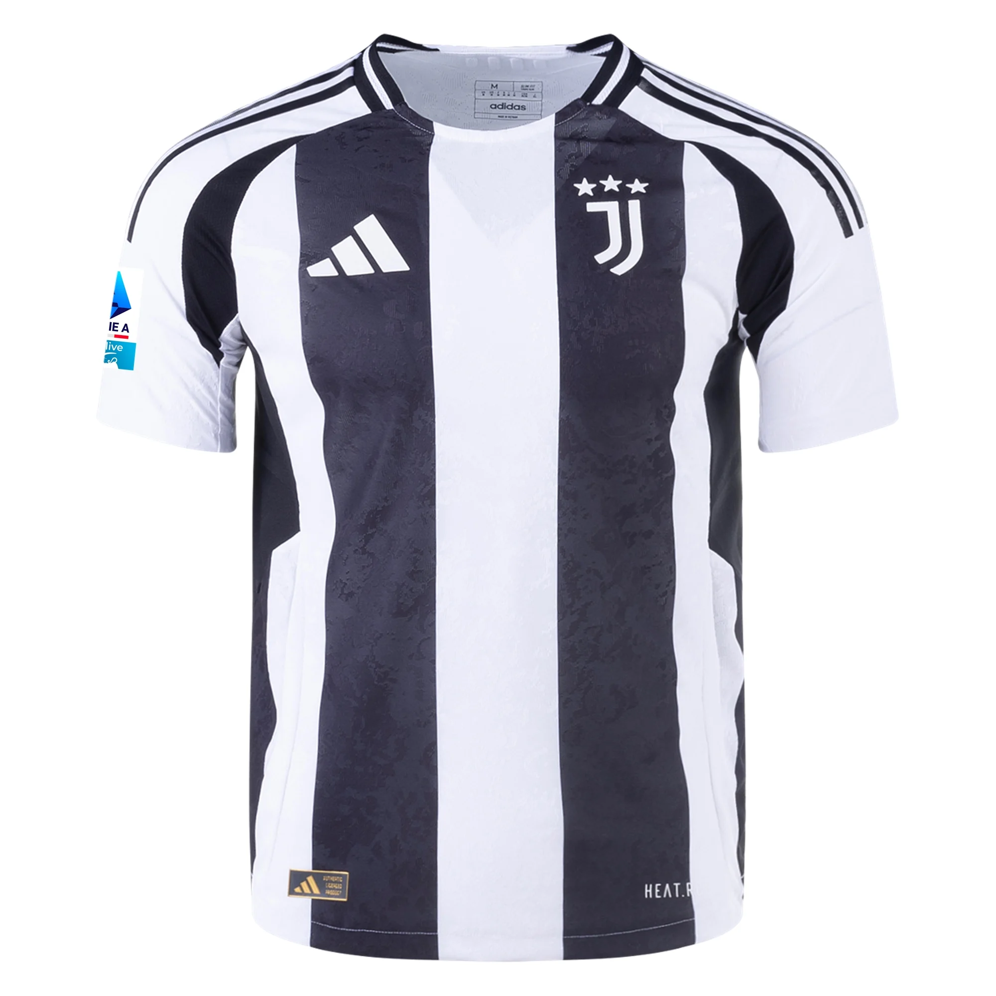 adidas Juventus Authentic Manuel Locatelli Home Jersey 2024/25 with Serie A Patch - White & Black Soccer Shirt for Match Day & Fan Collection