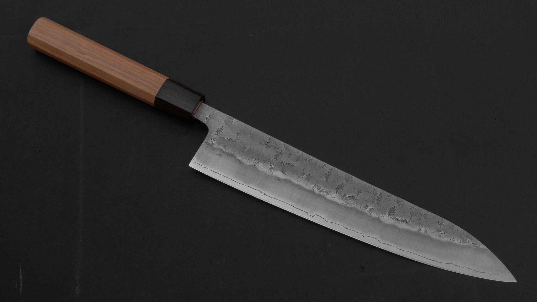 Hitohira Futana S3 Nashiji Gyuto 240mm Japanese Chef Knife - Premium Cherry Wood Handle for Professional Chefs & Home Cooking, Perfect for Slicing, Dicing & Meat Cutting