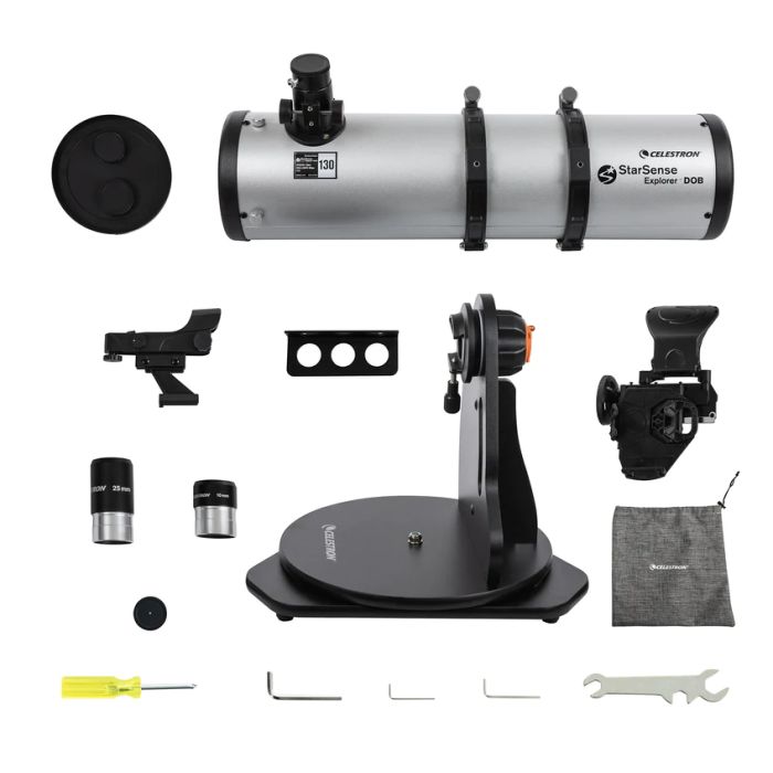Celestron StarSense Explorer 130mm Tabletop Dobsonian Telescope - Smartphone App-Enabled for Easy Night Sky Navigation - Perfect for Beginners & Backyard Stargazing