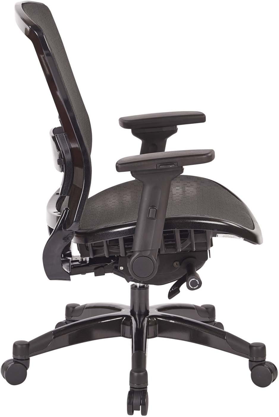 Space Seating® Executive Ergonomic Office Chair with Breathable Mesh Back & Flip-Up Arms - Adjustable Height Swivel Task Chair for Home Office, Conference Room, and Workstation (Model 317 R22C7KF7)