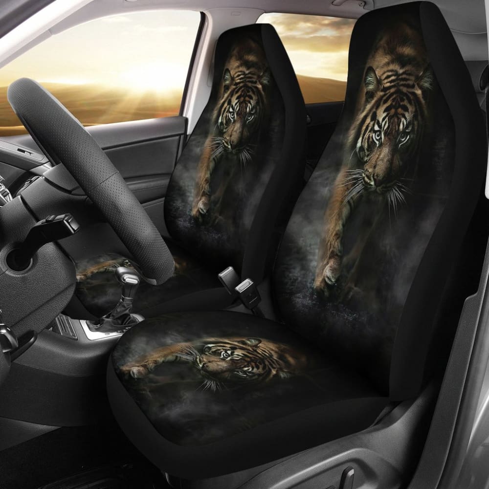 Premium Tiger Print Car Seat Covers - Universal Fit for Cars, Trucks & SUVs - Unique Gift Idea 212701 - Perfect for Road Trips, Commuting & Protecting Your Seats