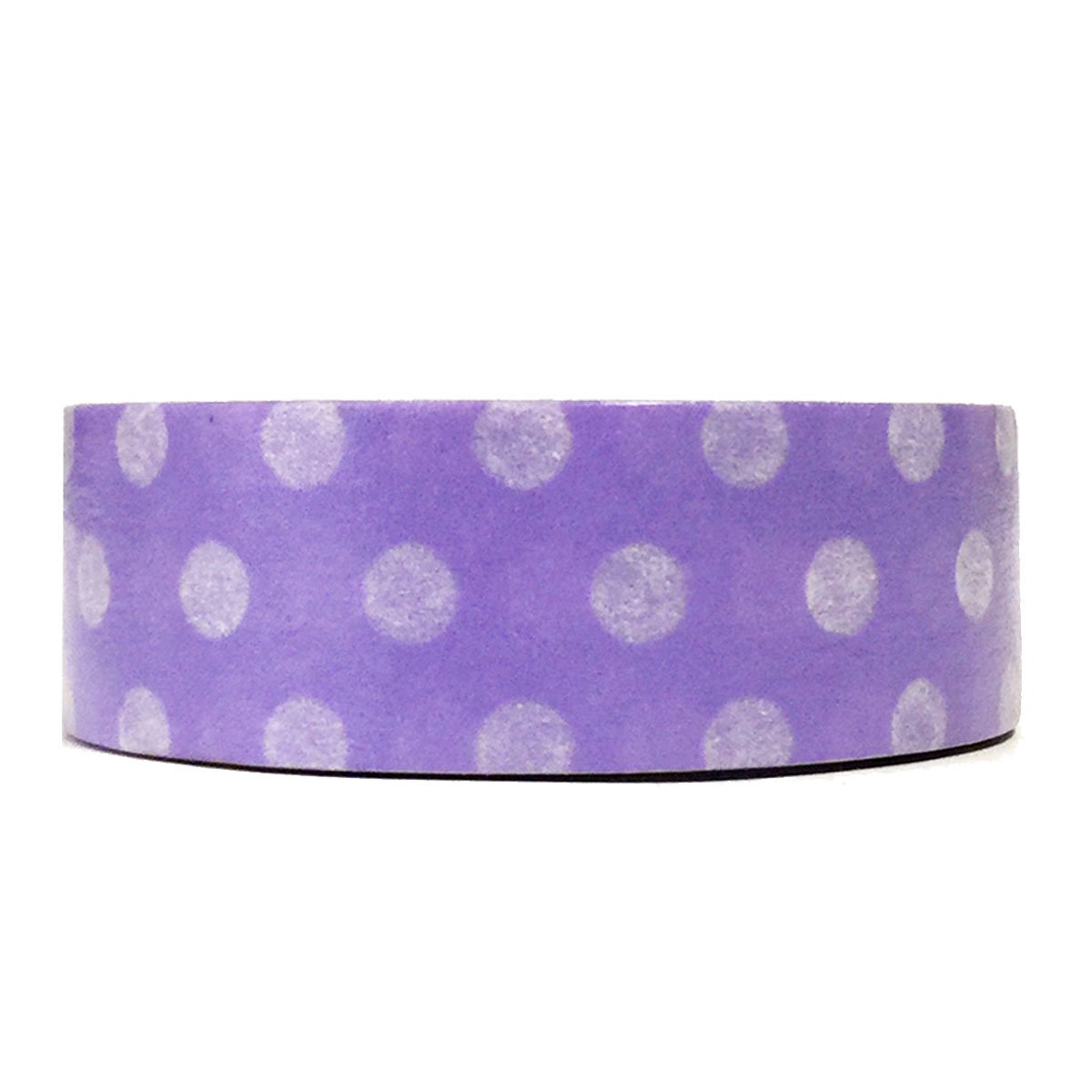 Wrapables Colorful Patterns Washi Masking Tape - Lavender Dots Design for Scrapbooking, Journaling, DIY Crafts & Home Decor