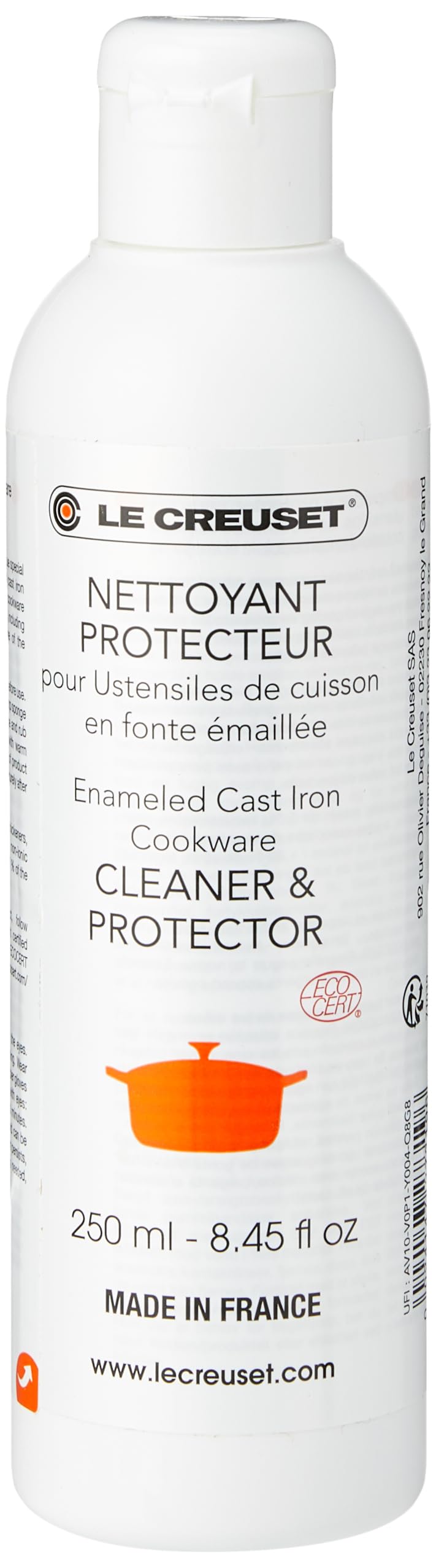 Le Creuset Enameled Cast Iron Cookware Cleaner – 8.45 oz | Safe & Effective for Pots, Pans & Dutch Ovens | Gentle Cleaning for Stains & Residue | Perfect for Kitchen & Outdoor Cooking