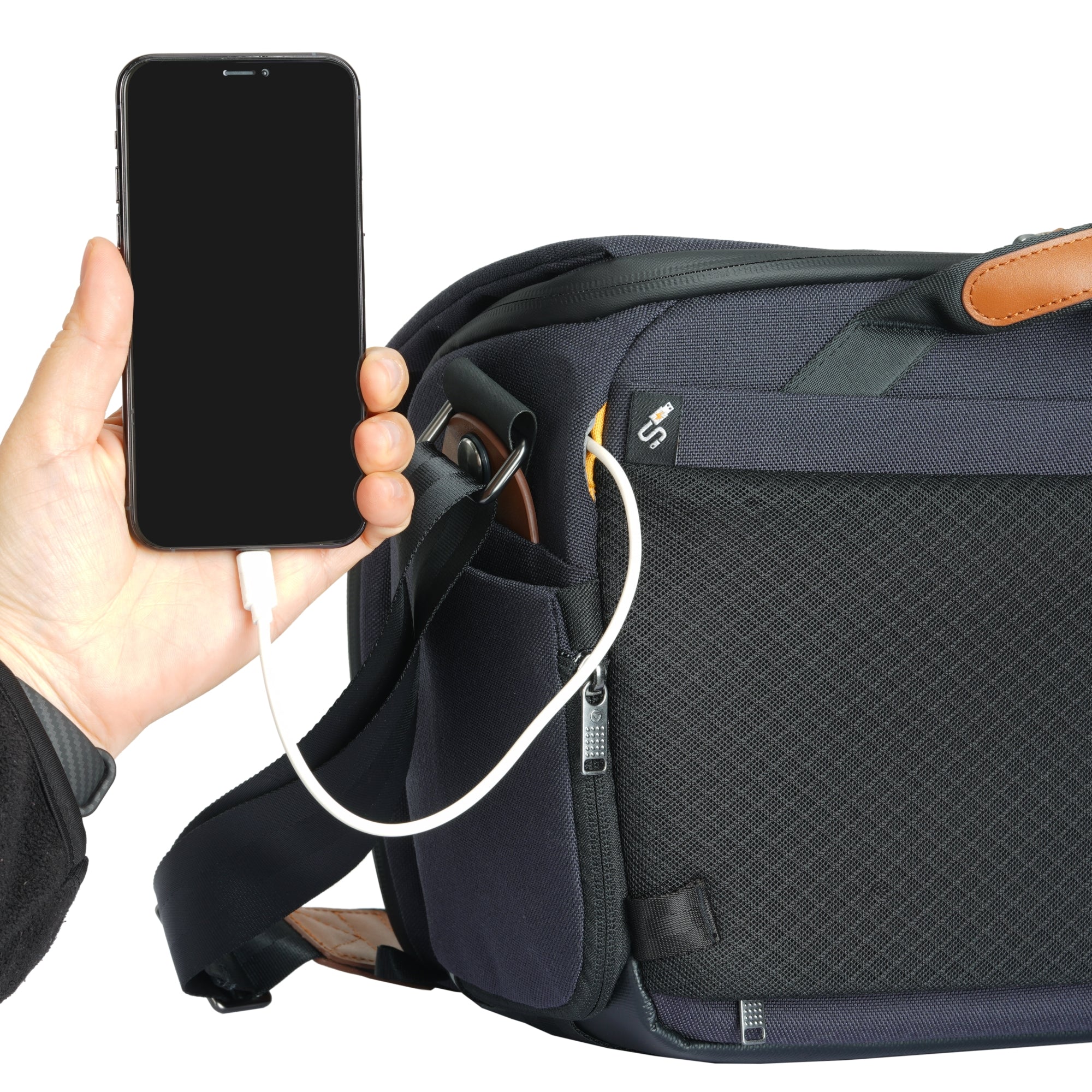 VEO CITY S36 Camera Shoulder Bag with Pouch - Navy Blue Waterproof DSLR Camera Case for Travel & Outdoor Photography - Perfect for Photographers, Hiking & Adventure