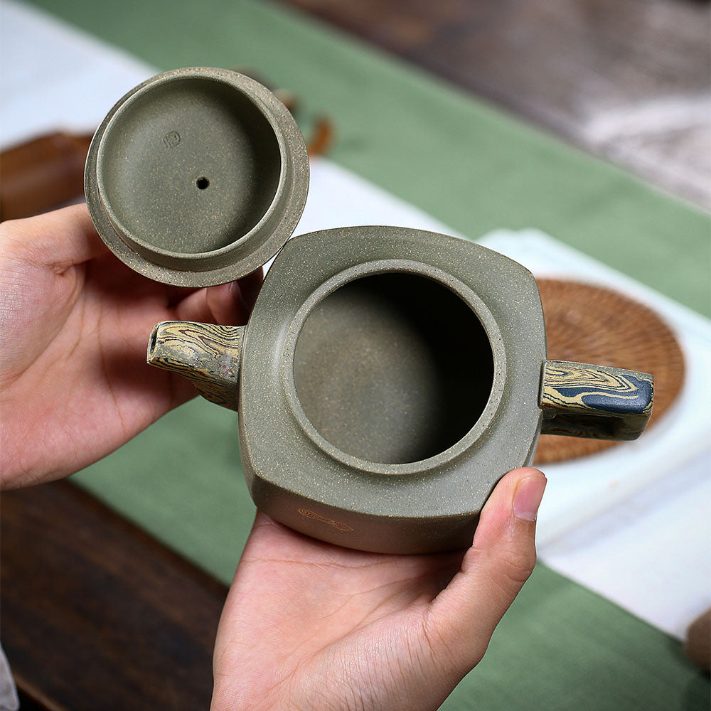 Premium Yixing Green Clay Elephant Teapot - Handcrafted Chinese Ceramic Teapot for Oolong & Pu-erh Tea | Perfect for Tea Ceremonies, Gifts & Home Decor
