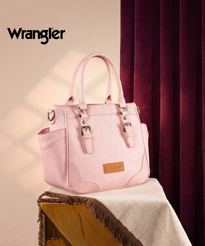 Wrangler Genuine Leather Buckle Tote Bag for Women - Stylish & Durable Handbag for Work, Travel & Everyday Use