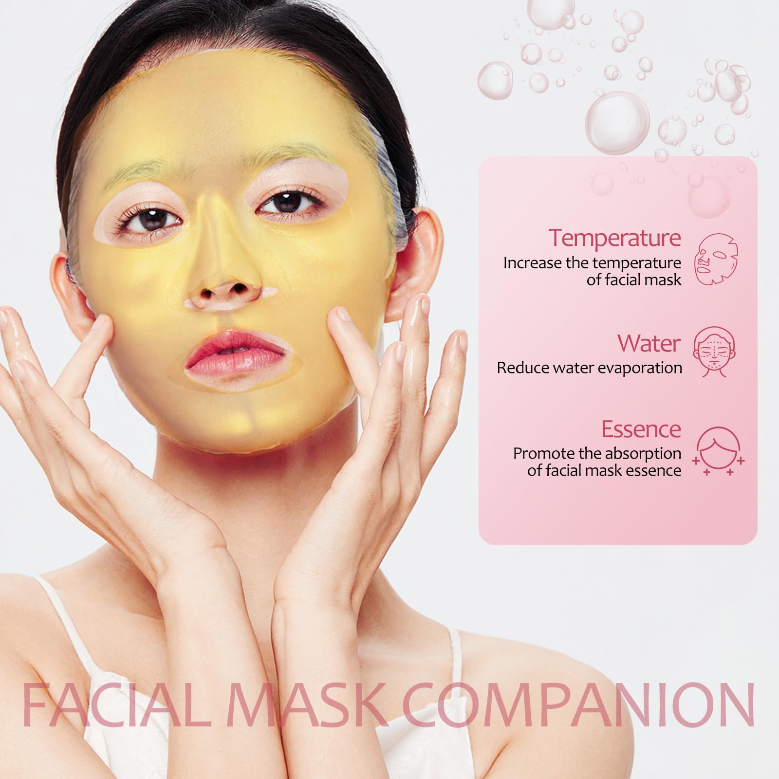 iPetboom 3-Pack Silicone Face Mask Holder - Reusable Sheet Mask Cover for Skincare, Prevents Evaporation & Enhances Absorption - Perfect for Spa, Travel & Home Facial Care Routine